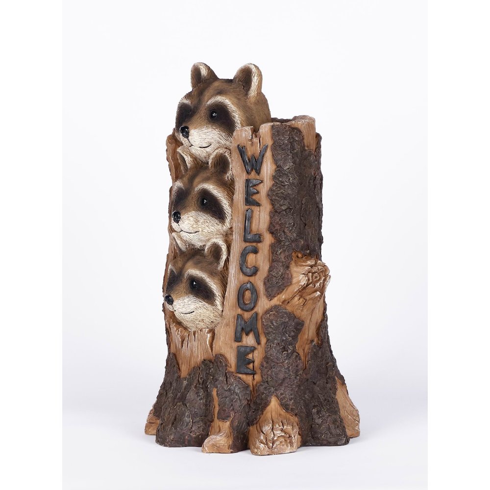 Stacking Racoon Welcome Sign (Hi-Line Exclusive). Picture 2