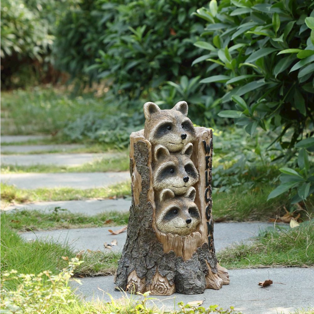 Stacking Racoon Welcome Sign (Hi-Line Exclusive). Picture 8