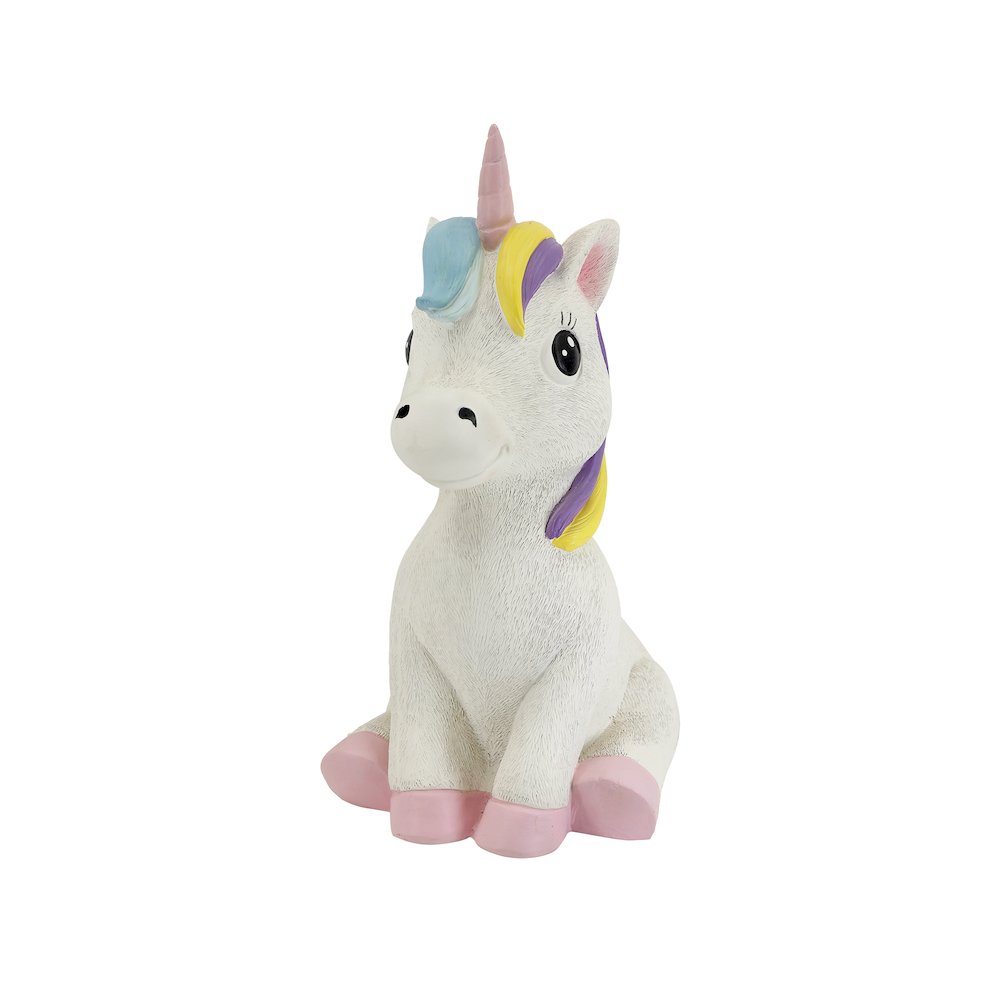 17.8" H Unicorn Polyesin Statue. Picture 4