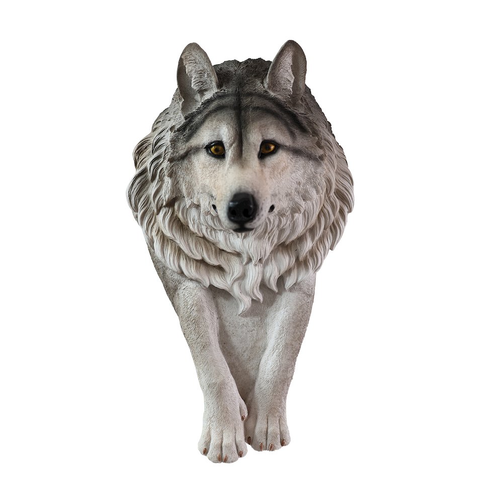 Wolf Head Sculpture Wall Hanging Ornament. Picture 1