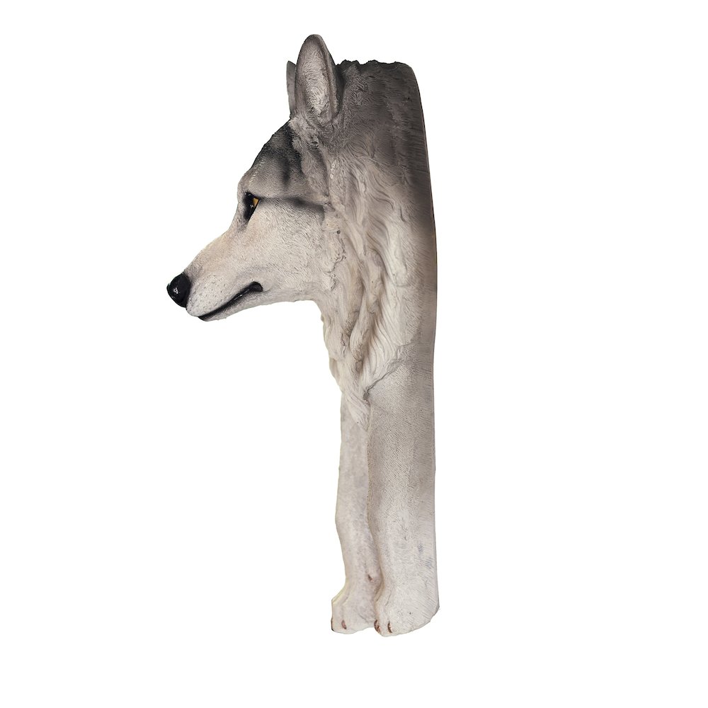 Wolf Head Sculpture Wall Hanging Ornament. Picture 5