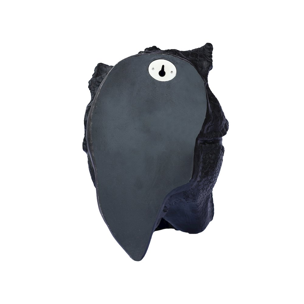 Dinosaur Head Sculpture Black Color Wall Mounted Ornament. Picture 5