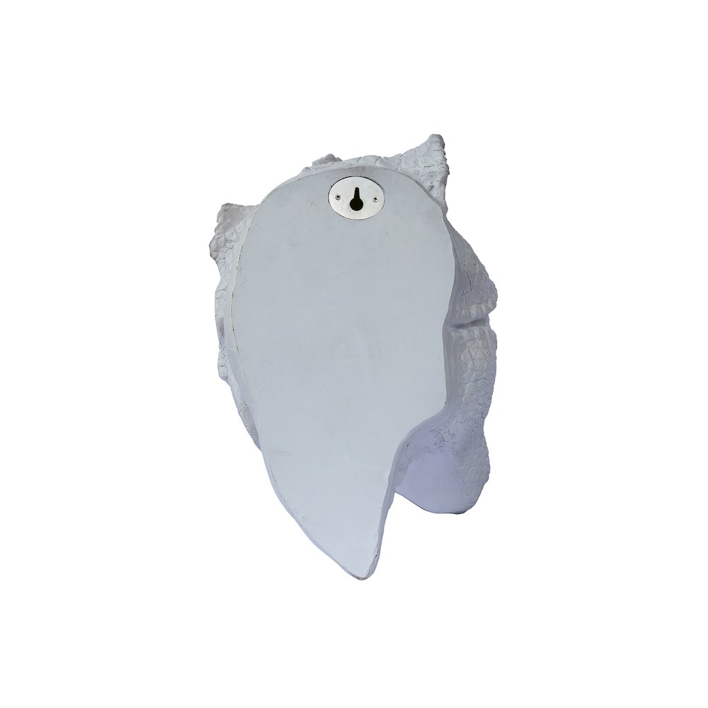 Dinosaur Head Sculpture White Color Wall Mounted Ornament. Picture 5