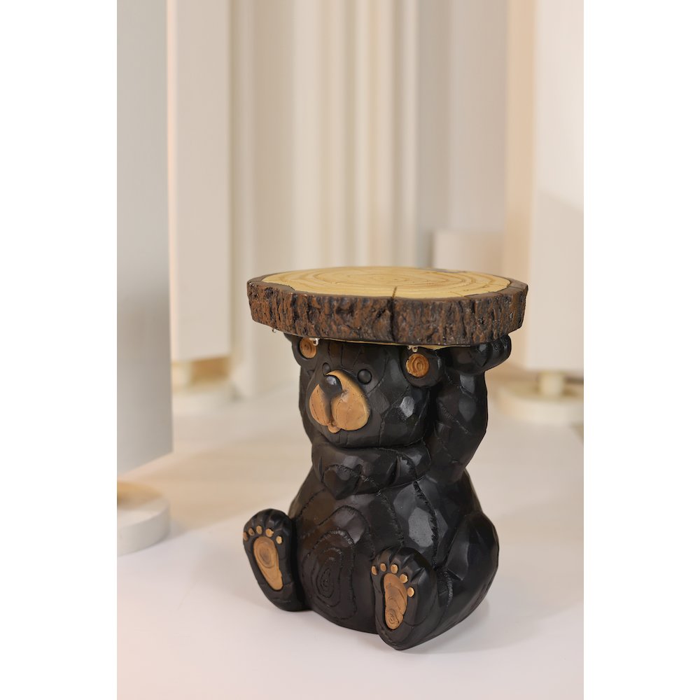 Bear Statue Plant Stand Solar Light. Picture 2