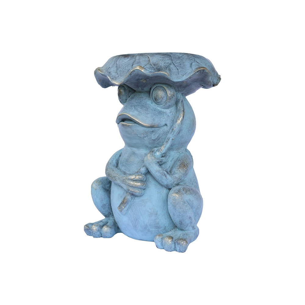 Frog Garden Statue Plant Stand Solar Light. Picture 4