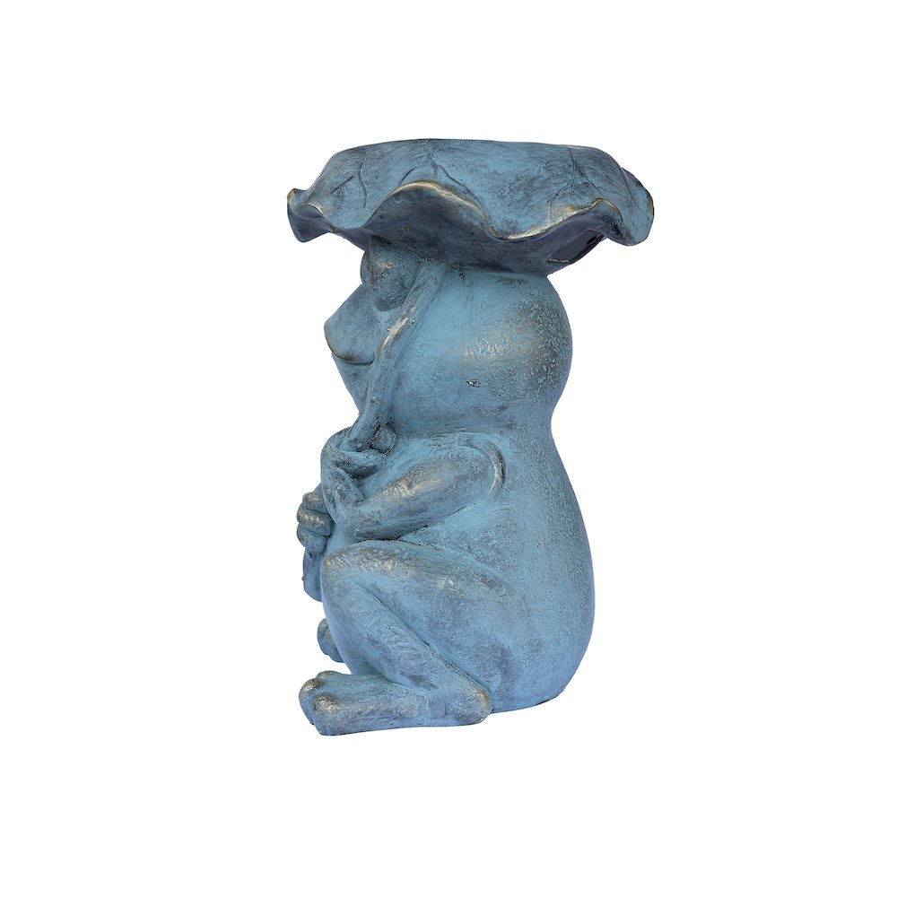 Frog Garden Statue Plant Stand Solar Light. Picture 5