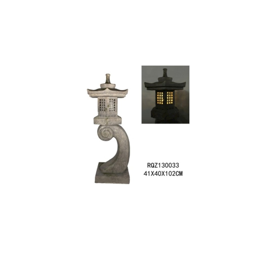 40In Grey Stone Pagoda Lantern. Picture 2