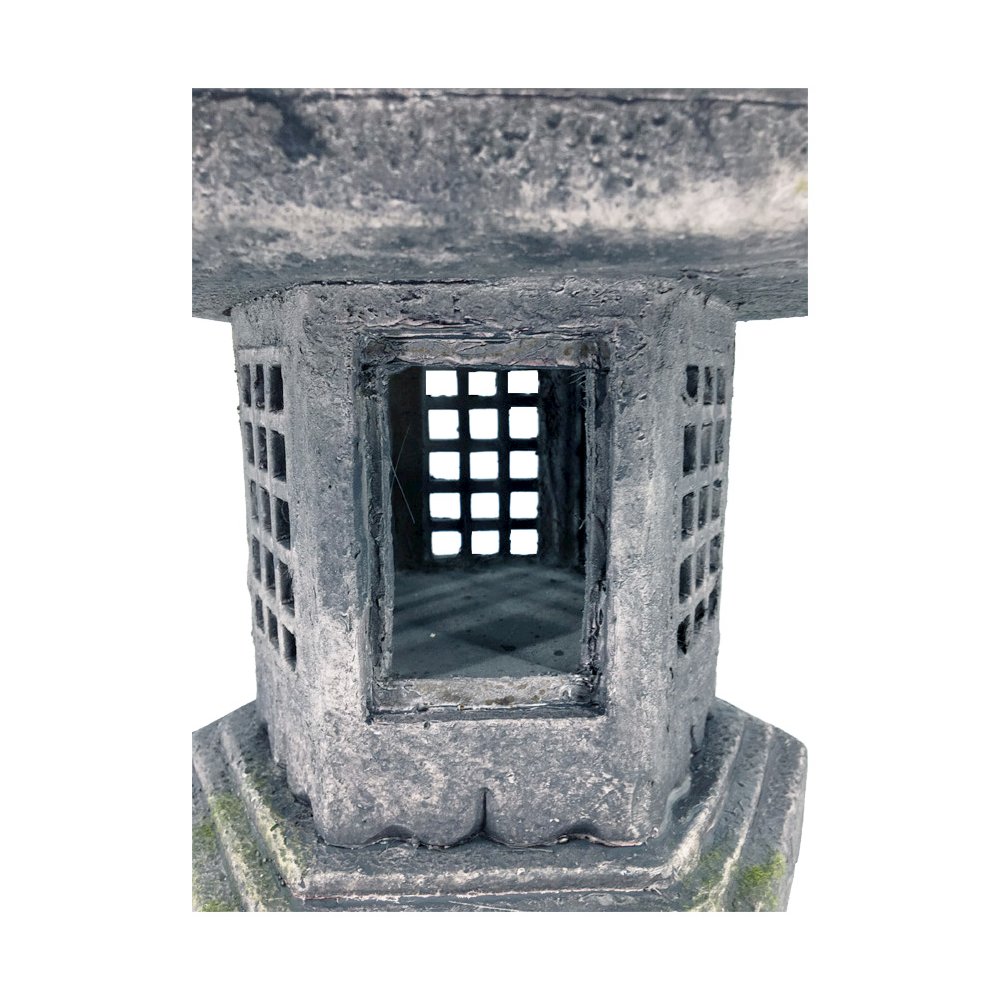 40In Grey Stone Pagoda Lantern. Picture 1