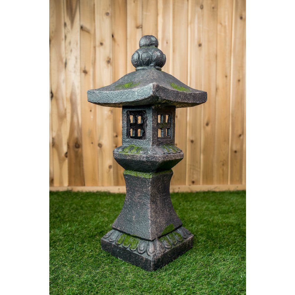 27In Grey Stone Pagoda Lantern. Picture 6