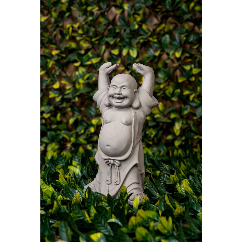Grey Buddha W/Hands Up. Picture 2