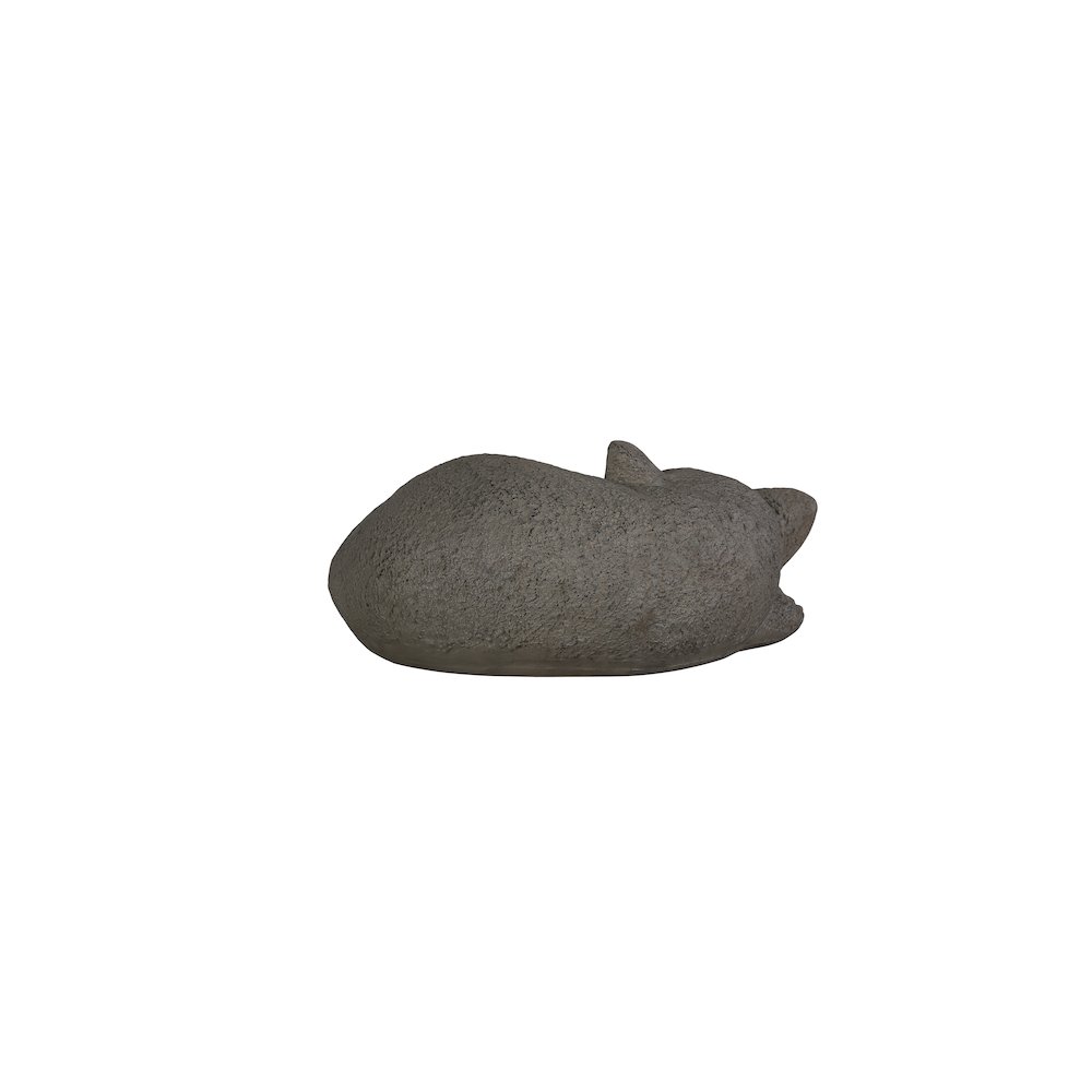Graceful Slumber Curled Sleeping Cat Memorial Statue. Picture 1