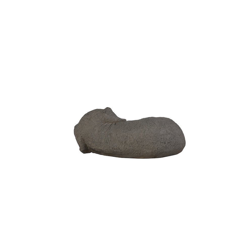 Peaceful Rest Curled Sleeping Dog Memorial Statue. Picture 1
