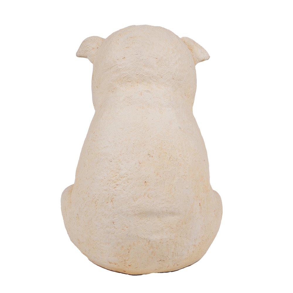 Serene Oinker Classic Curled Sitting Pig Statue. Picture 4