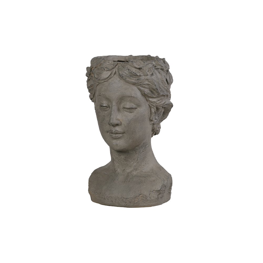 Elegante Petite Woman Head Plant Stand Statue. Picture 4