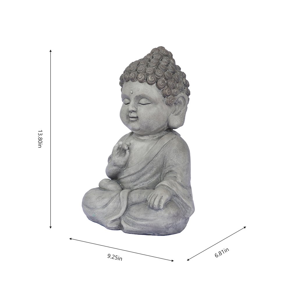 14in Meditating Buddha Statue. Picture 3