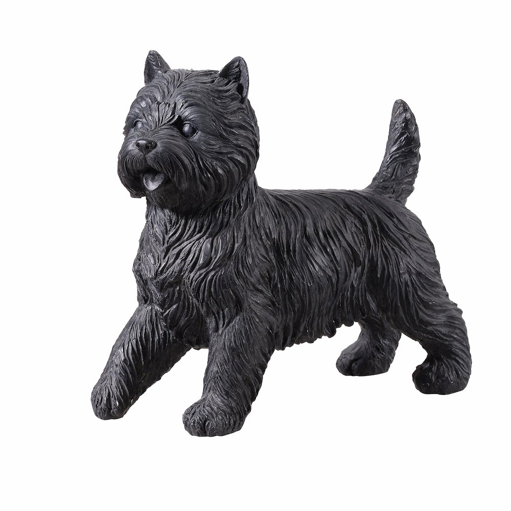 Cairn Terrier Statue Black Life Size Home Decor Garden Yard Statue. Picture 4