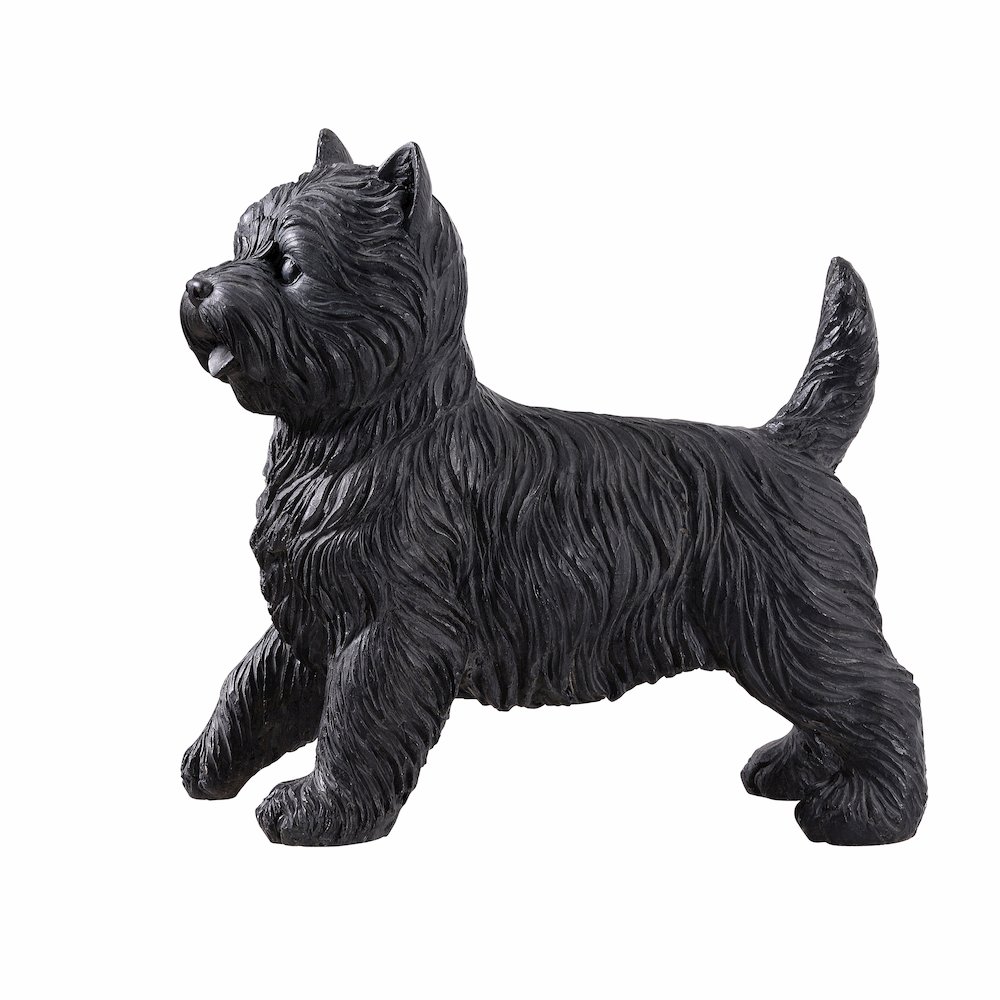 Cairn Terrier Statue Black Life Size Home Decor Garden Yard Statue. Picture 5