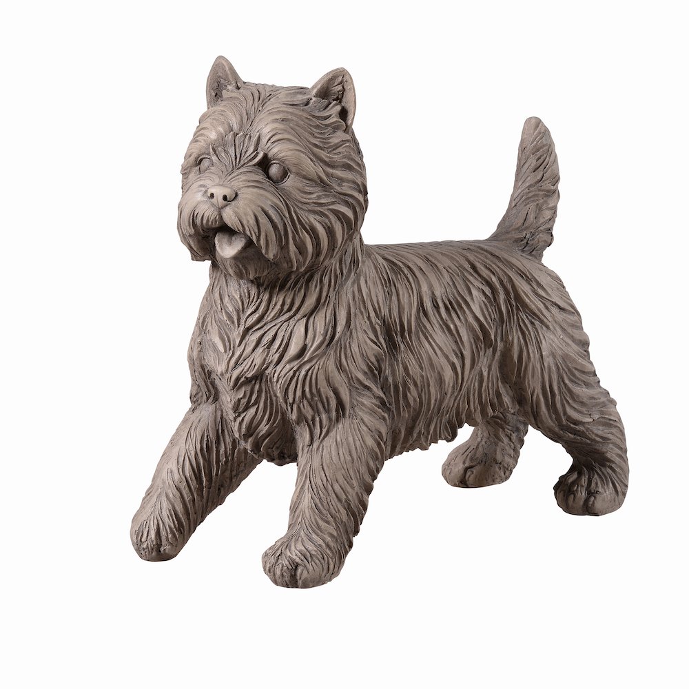 Cairn Terrier Garden Statue Gray Life Size Home Yard Decor. Picture 4