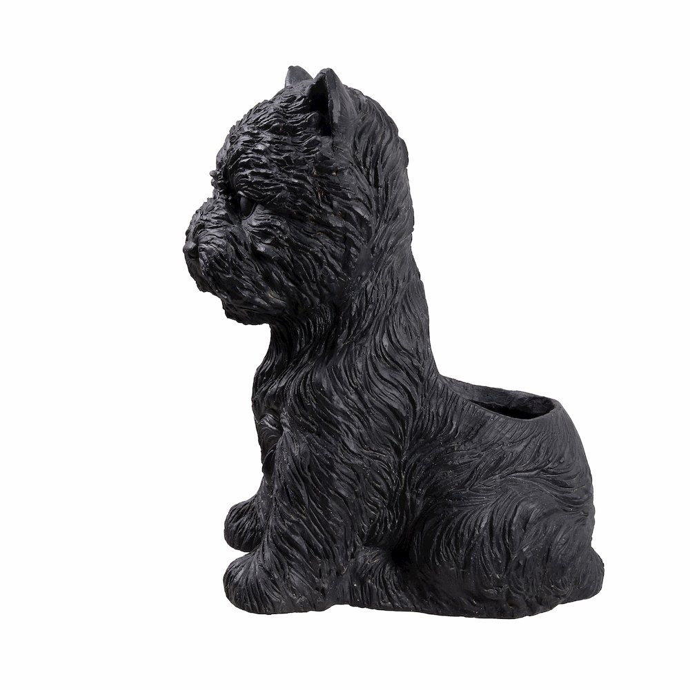 Terrier Flower Planter Black Plant Pot. Picture 5