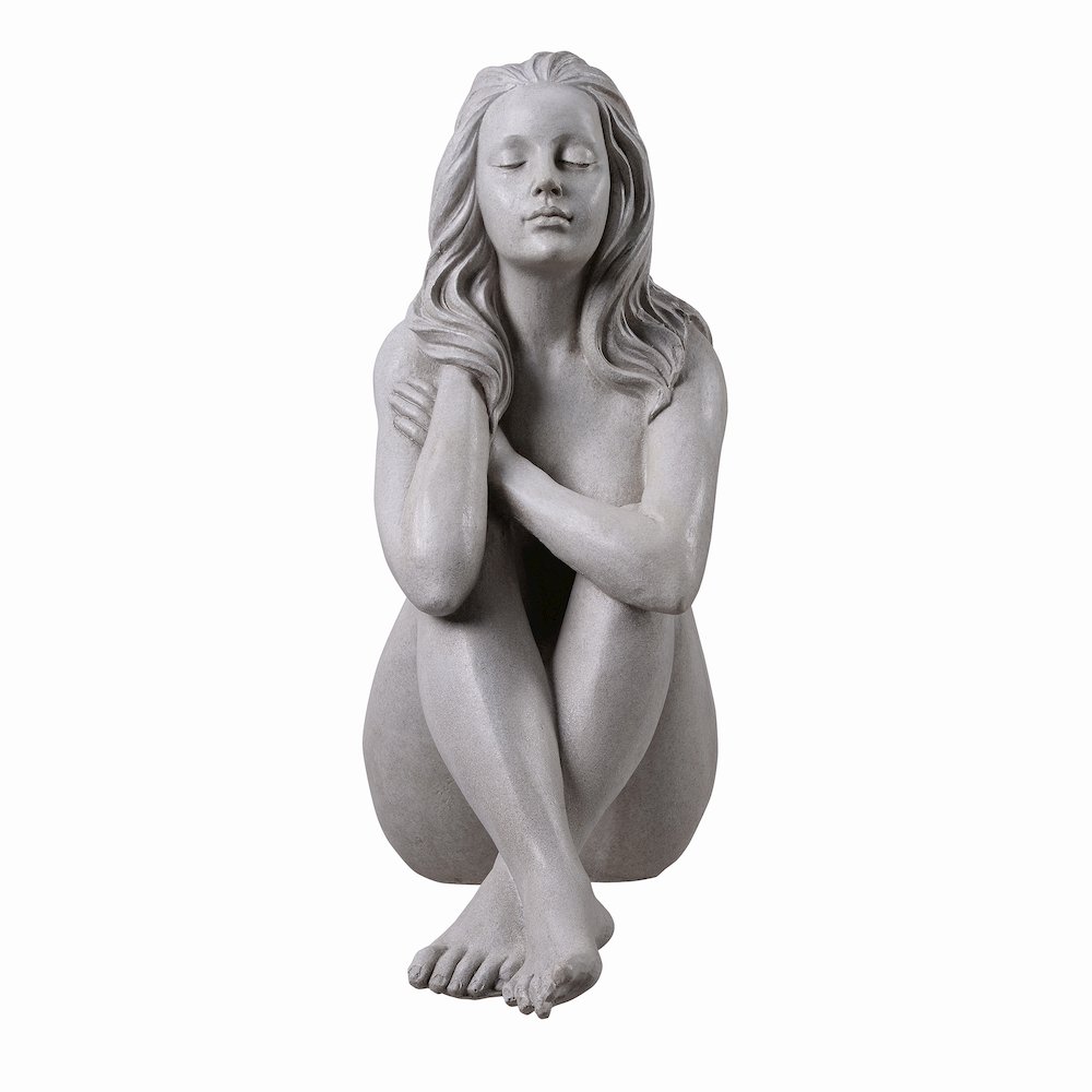 Thinking Lady Sculpture Resin Garden Statue. Picture 1