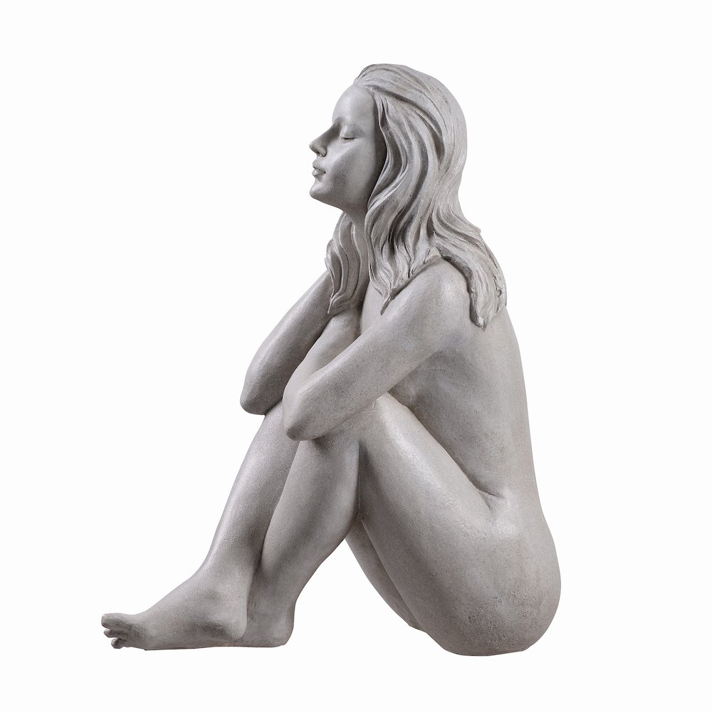 Thinking Lady Sculpture Resin Garden Statue. Picture 4
