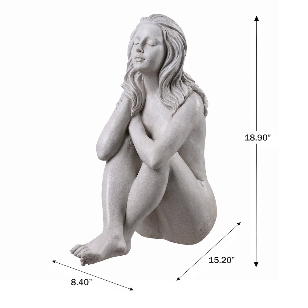Thinking Lady Sculpture Resin Garden Statue. Picture 3