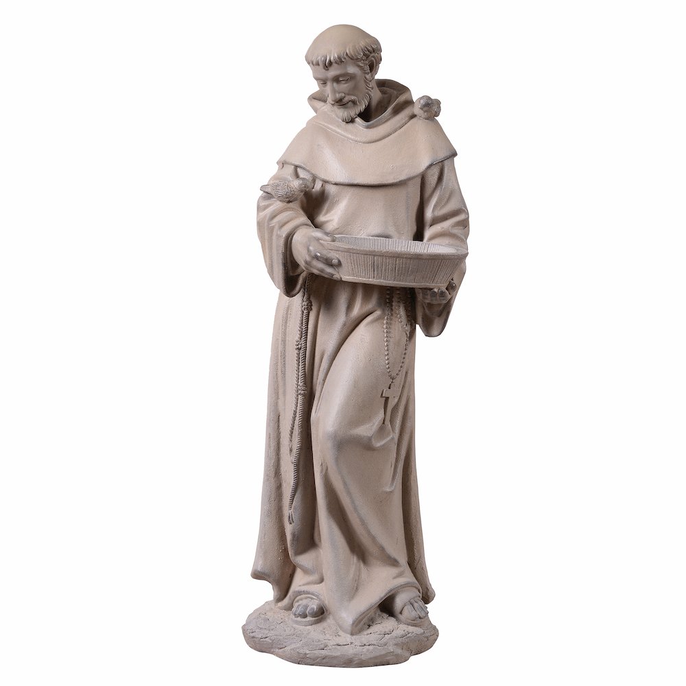 St Francis Of Assisi Birdbath Garden Statue. Picture 1