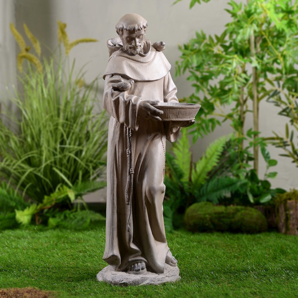 St Francis Of Assisi Birdbath Garden Statue. Picture 2