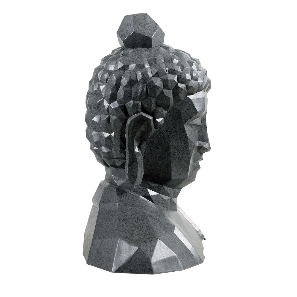 Geometric Buddha Head Garden Statue Modern Style Home Decor. Picture 5