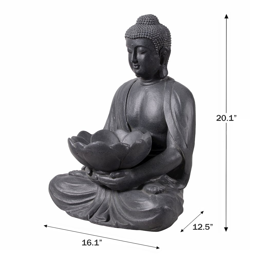 Meditating Buddha With Lotus Planter. Picture 3