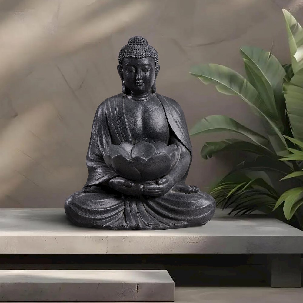 Meditating Buddha With Lotus Planter. Picture 2
