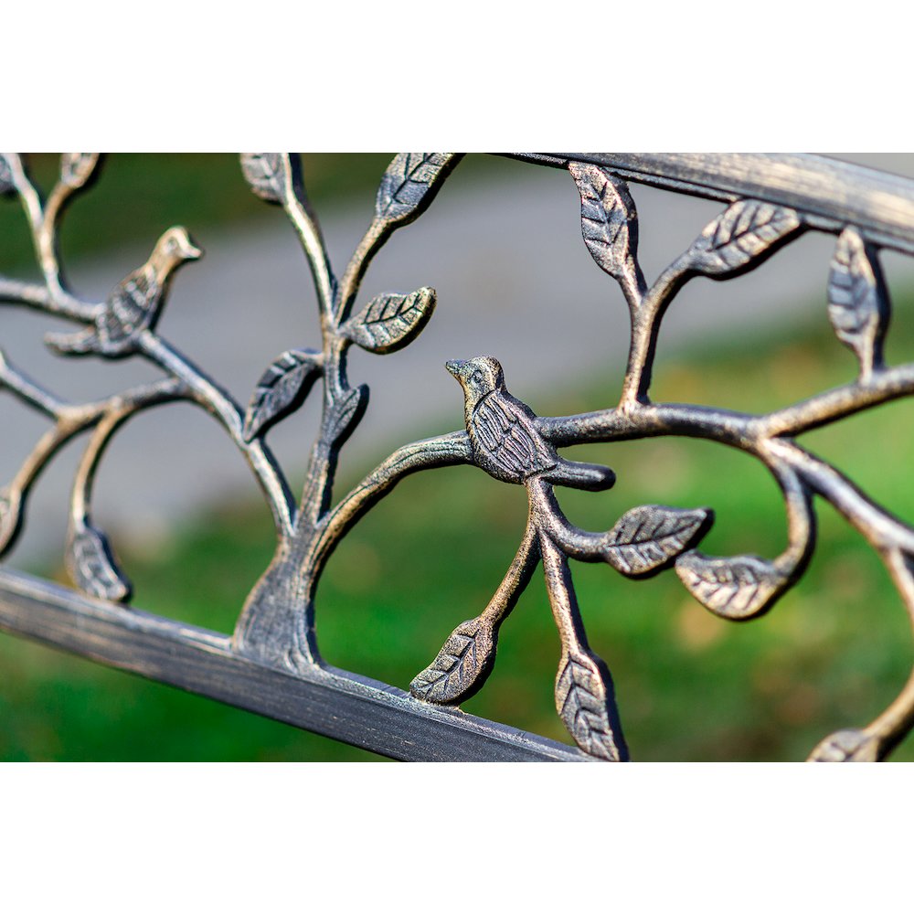 Bronze Tree Garden Bench 50 Inch Long. Picture 3