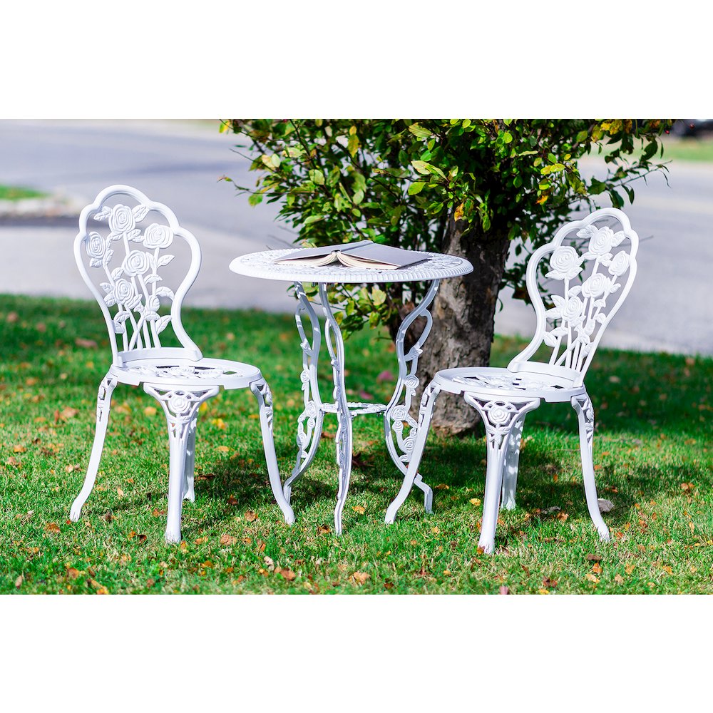 White Rose Bistro 3 Pc Set. Picture 6