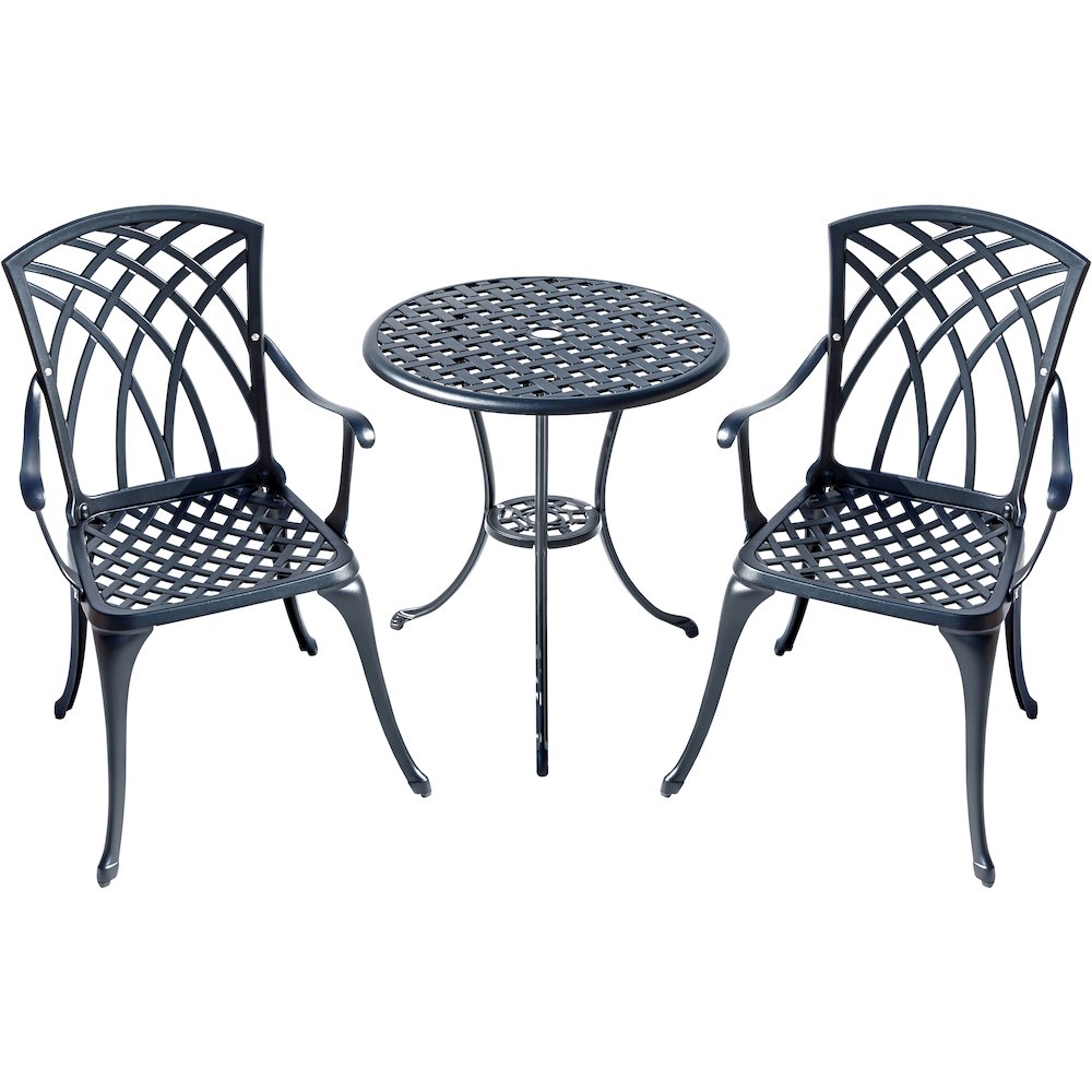 A Touch of Class- Black Cast Aluminium Bistro Set for Your Space. Picture 4