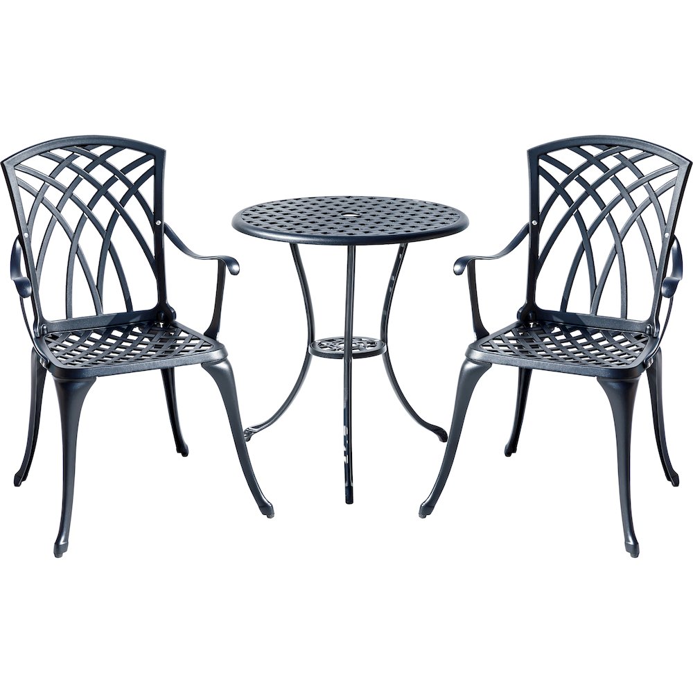 A Touch of Class- Black Cast Aluminium Bistro Set for Your Space. Picture 1