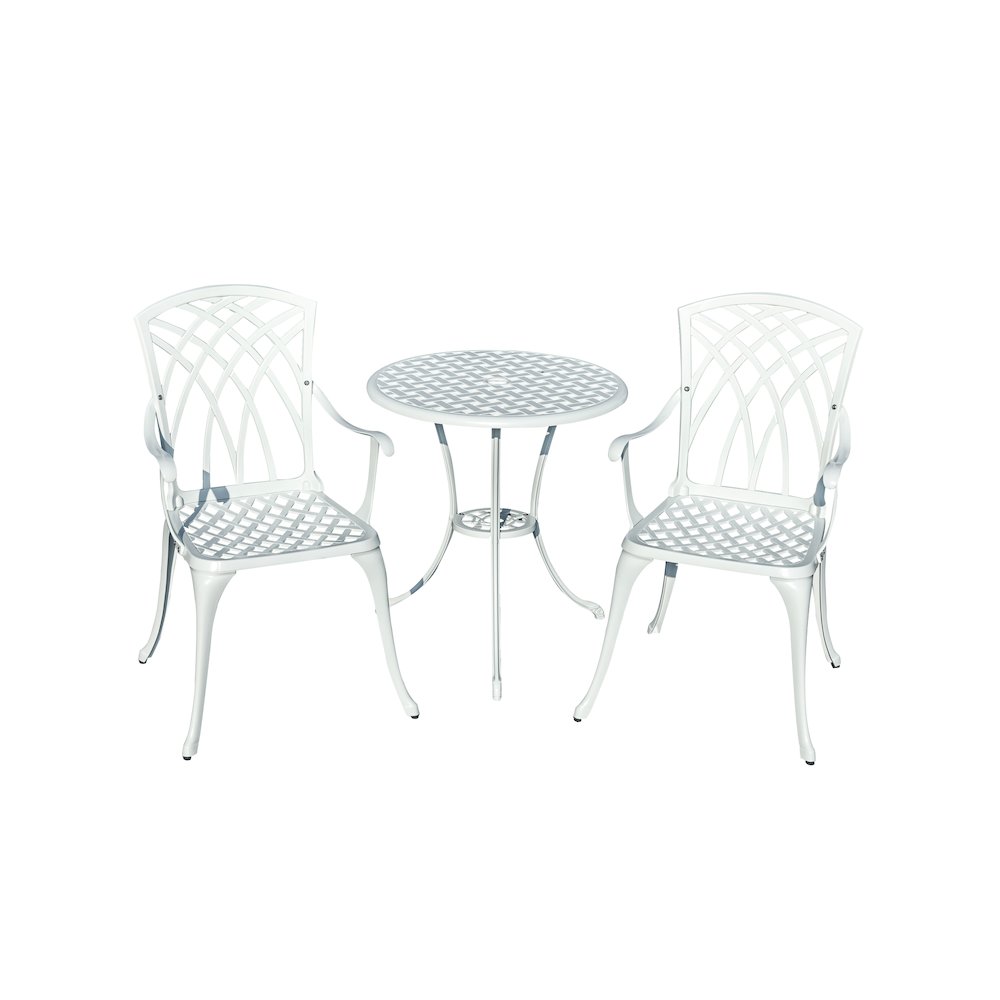 White Haven Retreat- All-Weather Cast Aluminium Bistro Set. Picture 1