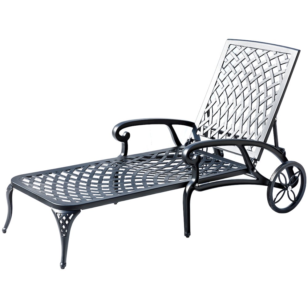 Garden Grace- Black Cast Aluminium Garden Bench. Picture 1