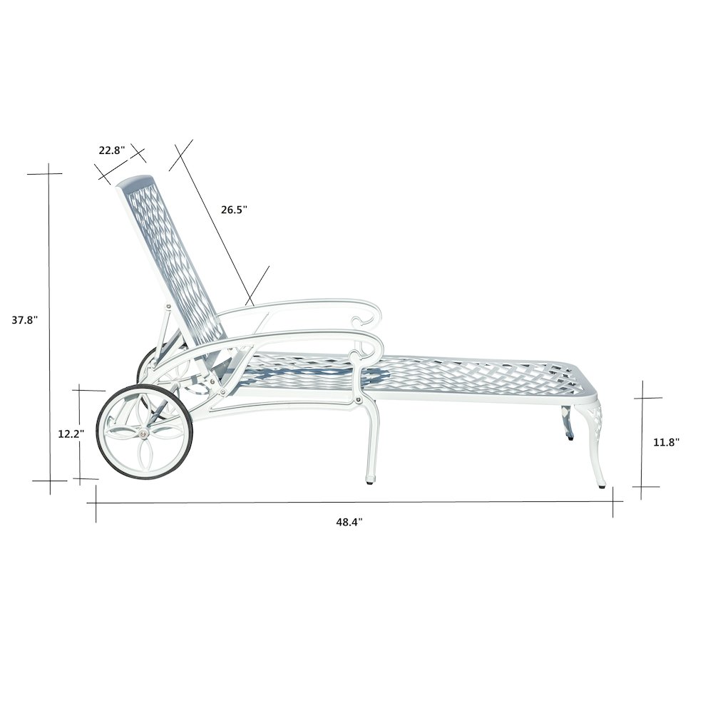 Pure Elegance- White Cast Aluminium Garden Bench for Outdoor Tranquility. Picture 5