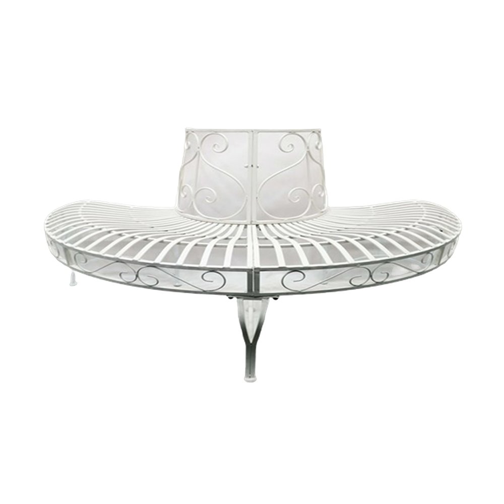 White Metal Tree Garden Bench. Picture 1