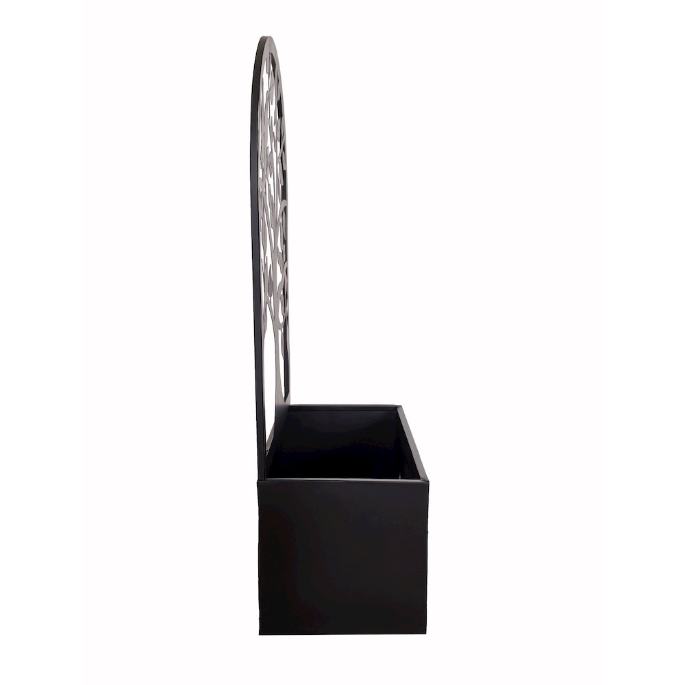 Garden Hanging Planter Black Metal Wall Decor. Picture 5