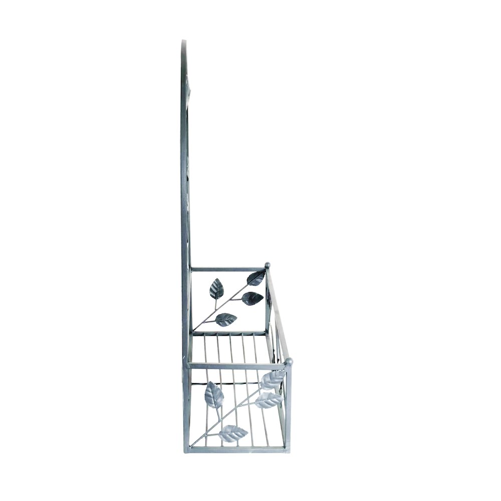 Gray Metal Hanging Plant Holder 2 Pcs Set Outdoor Wall Decor. Picture 5