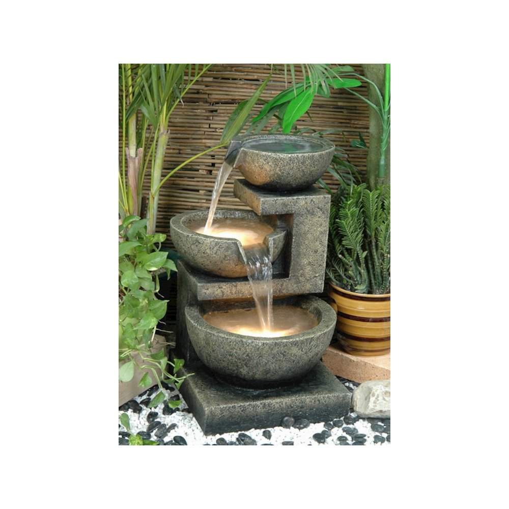 3 Bowl Fountain W/2 Warm White LEDs. Picture 5