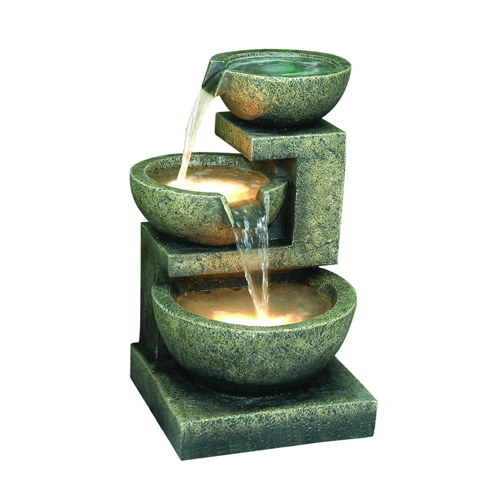 3 Bowl Fountain W/2 Warm White LEDs. Picture 2