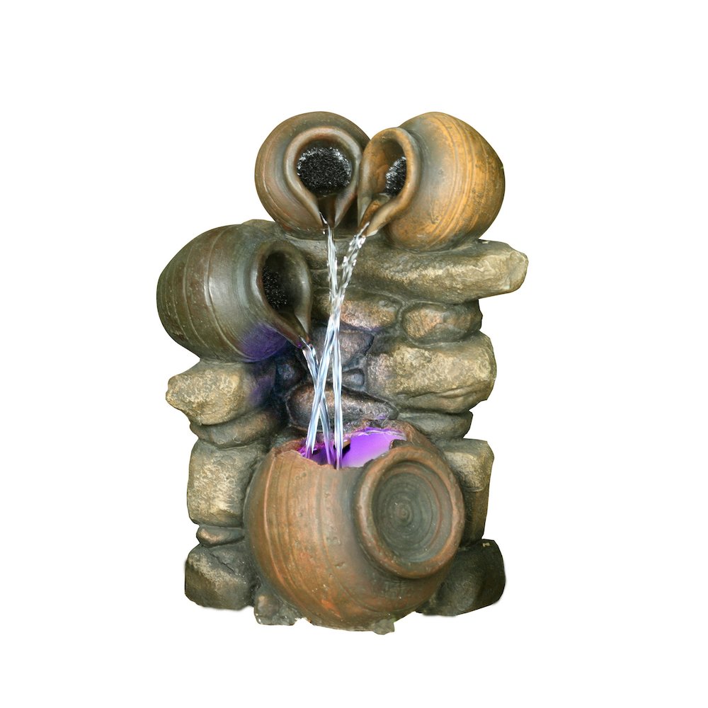 Fountain-3 Jugs Pour Into One W/RGB Light. Picture 1