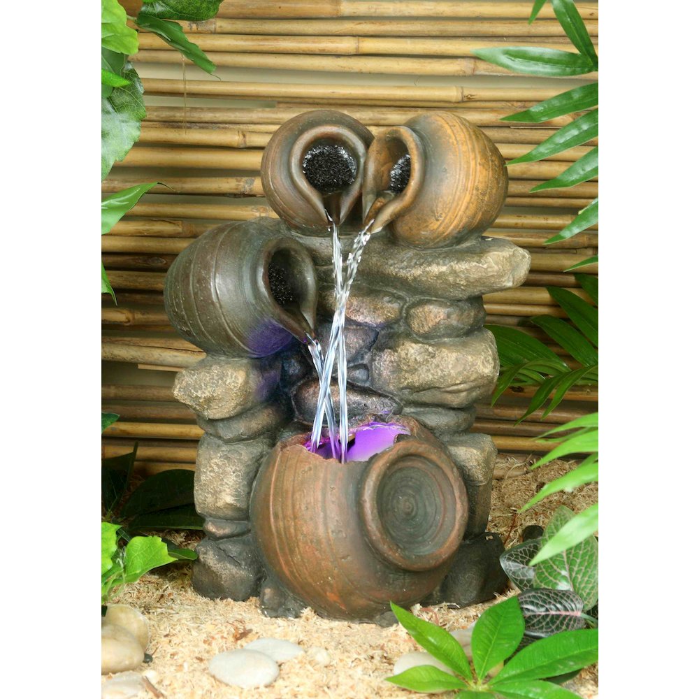 Fountain-3 Jugs Pour Into One W/RGB Light. Picture 2