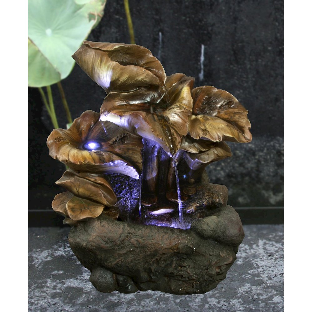 Fountain-Leaves W/LED. Picture 3
