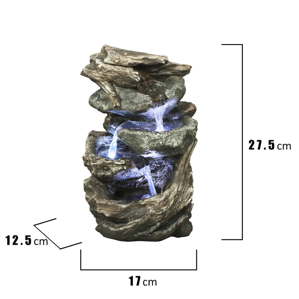 Fountain-Log/Stone Waterfall W/LED. Picture 3