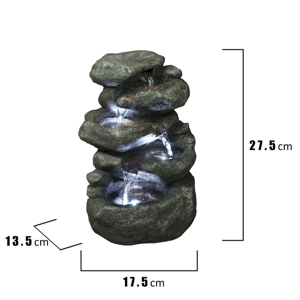 Fountain-5 Level Rocks W/Lights. Picture 1