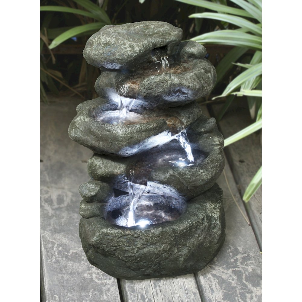 Fountain-5 Level Rocks W/Lights. Picture 3