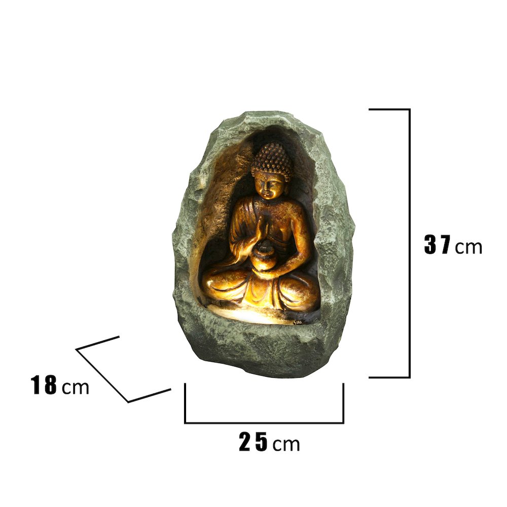 Fountain-Golden Buddha W/Light. Picture 3